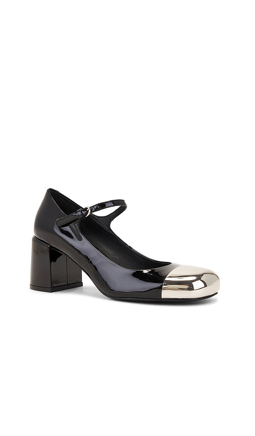 Shop Jeffrey Campbell Spinnet Pump In Black Patent Silver Combo