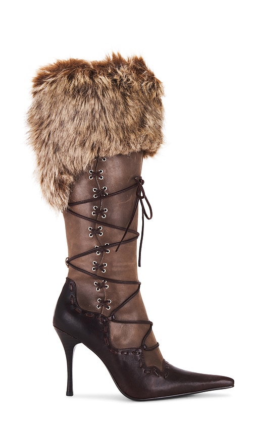 Jeffrey Campbell Verbier Boot in Brown Combo