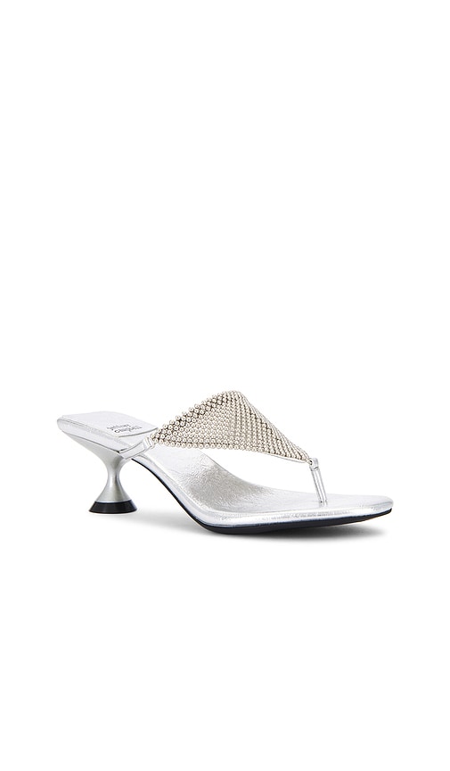 Jeffrey Campbell Chainmail Sandals In Metallic Silver