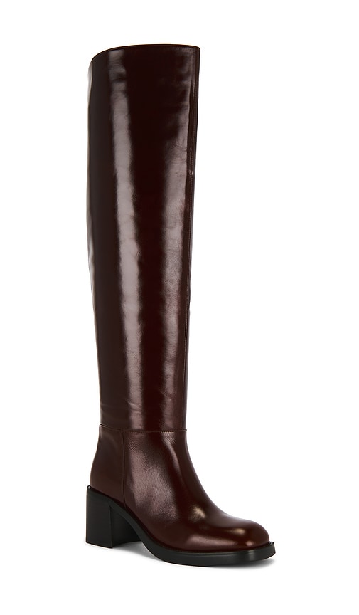 Jeffrey Campbell Vinyl Over The Knee Boot In Multi