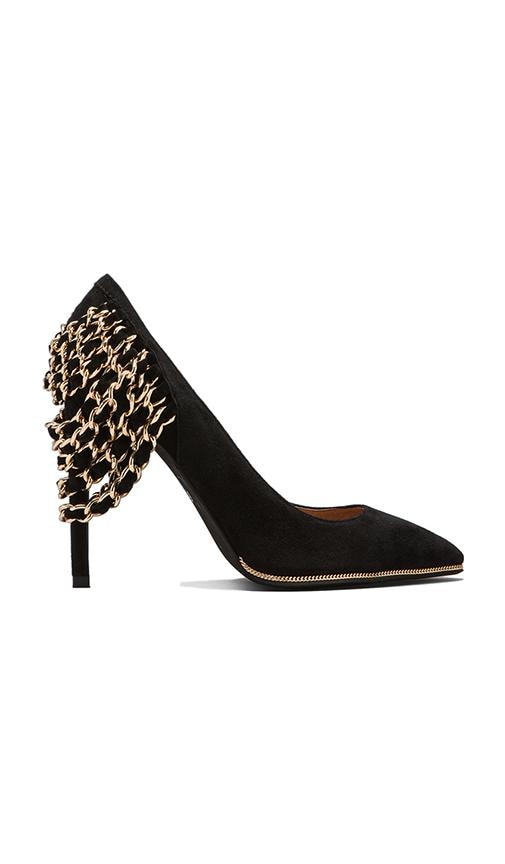 Back Chain Suede Heel