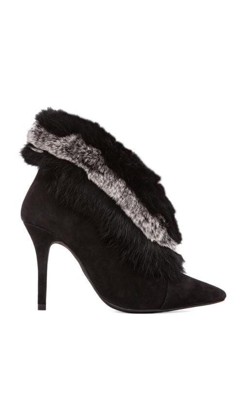 Darva Rabbit Fur Heeled Bootie