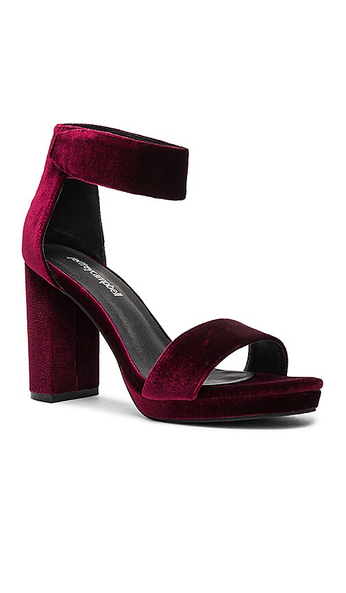 wine velvet heels