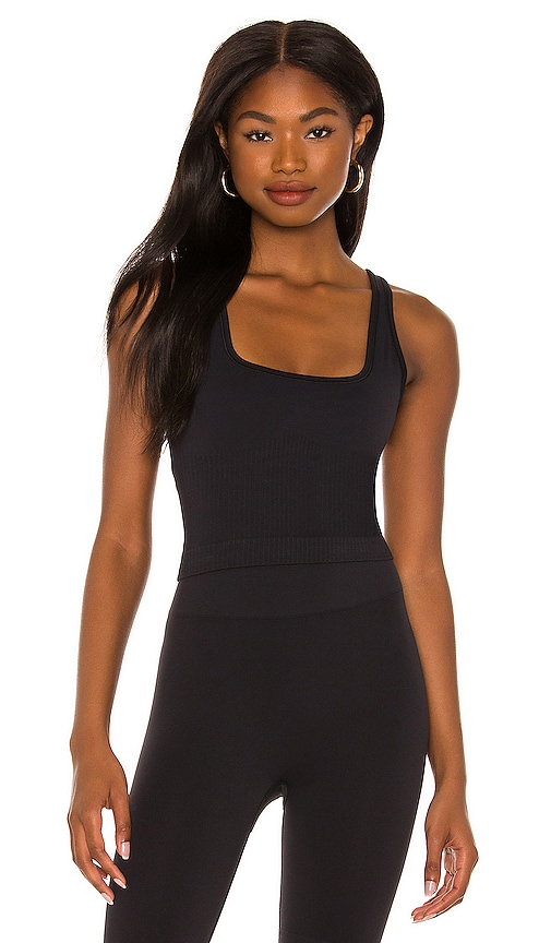 JONATHAN SIMKHAI STANDARD Miya Seamless Basics Tank Top in Black