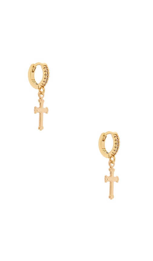 Joy Dravecky Jewelry Maldives Cross Hoop Earrings