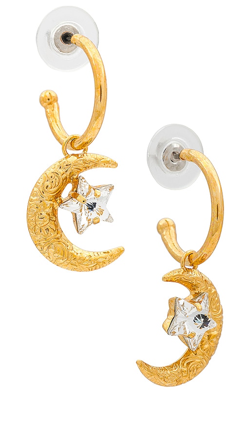 Jennifer Behr Izar Hoop Earrings In Metallic Gold | ModeSens