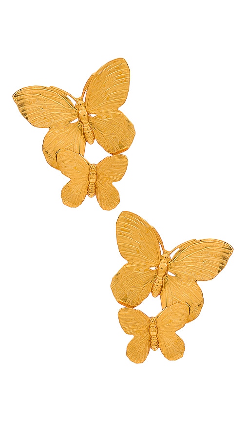 Jennifer Behr Papillon Earring In Metallic Gold