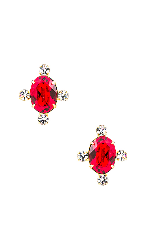 Jennifer Behr Women's Alice Goldtone & Crystal Stud Earrings In Red