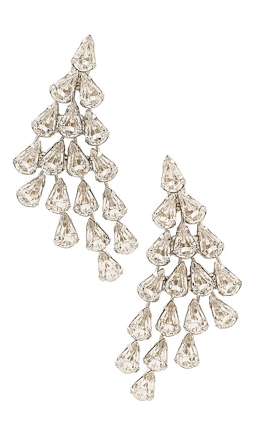 Solana Earring in Metallic Silver.