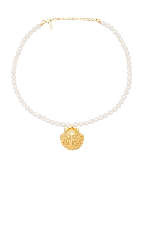 Shop Jennifer Behr Siren Necklace In 金色珍珠