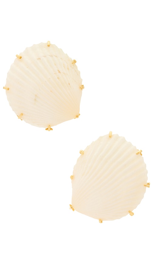 Deryn Earrings in Ivory.