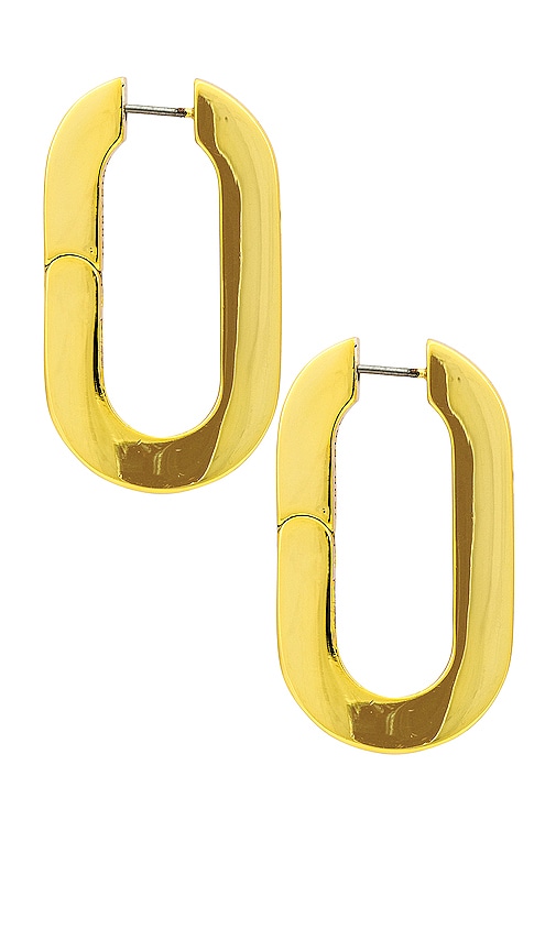 Shop Jenny Bird Mega U Link Earrings In Metallic Gold