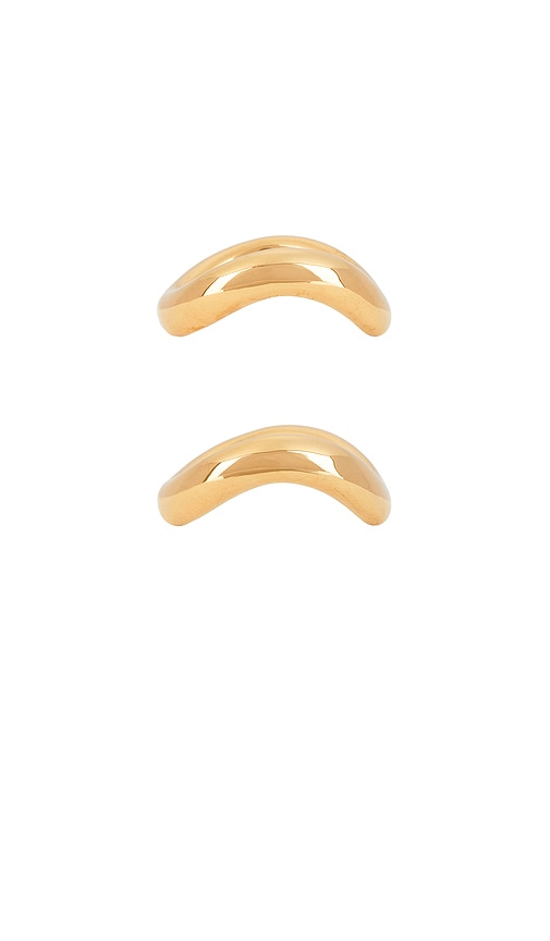 Shop Jenny Bird Ola Ring Set In Metallic Gold