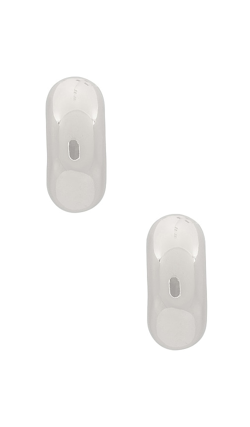  Jenny Bird Tome Small Hoops In Metallic Silver. 