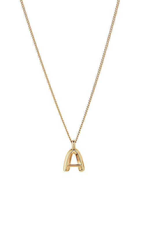 Shop Jenny Bird Monogram Pendant Necklace In Metallic Gold