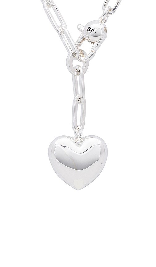 Shop Jenny Bird Puffy Heart Chain Necklace In 银色