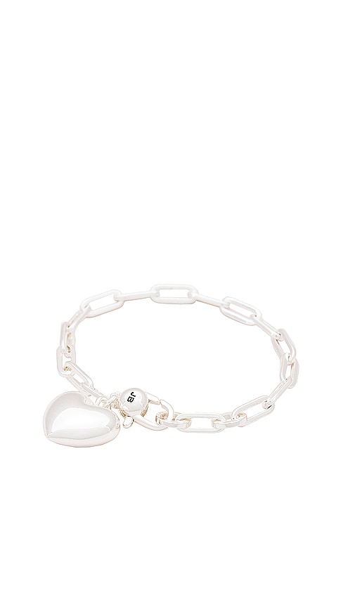 Shop Jenny Bird Puffy Heart Bracelet In 银色