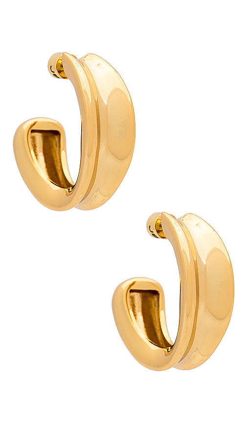 Shop Jenny Bird Doune Hoop Earring In High Polish Gold