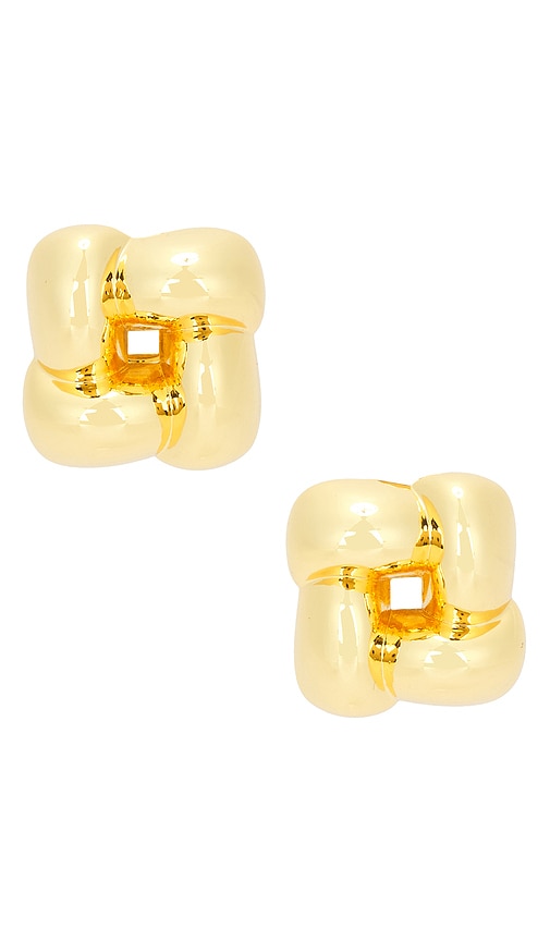 Medium Woven Square Earrings