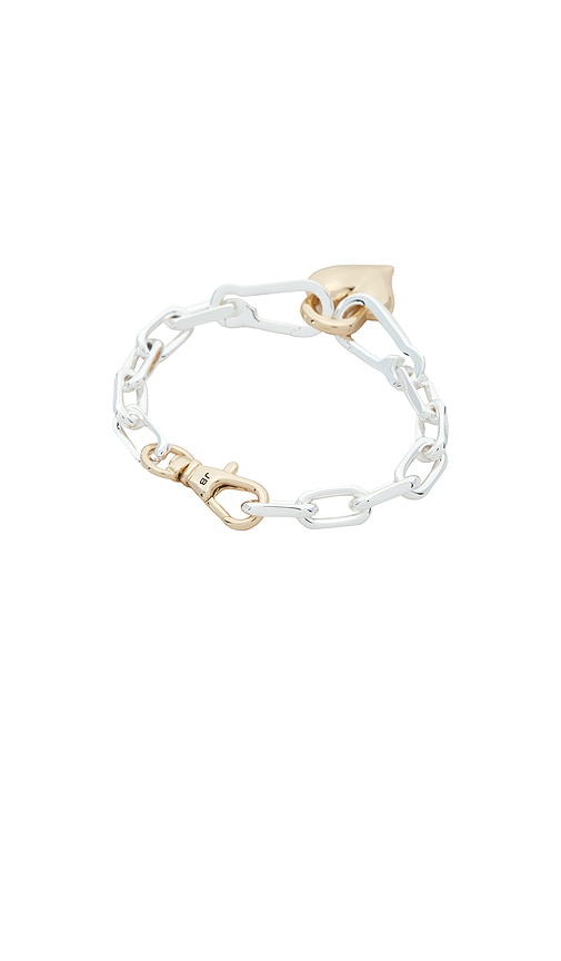  Jenny Bird Armreif Padlock In Metallic Silver,metallic Gold. 