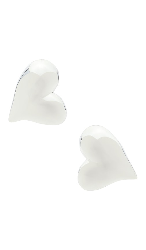 Art Heart Symmetrical Button Earrings