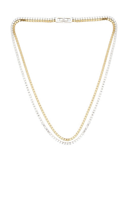 Double Amalfi Chain Necklace in Two Tone