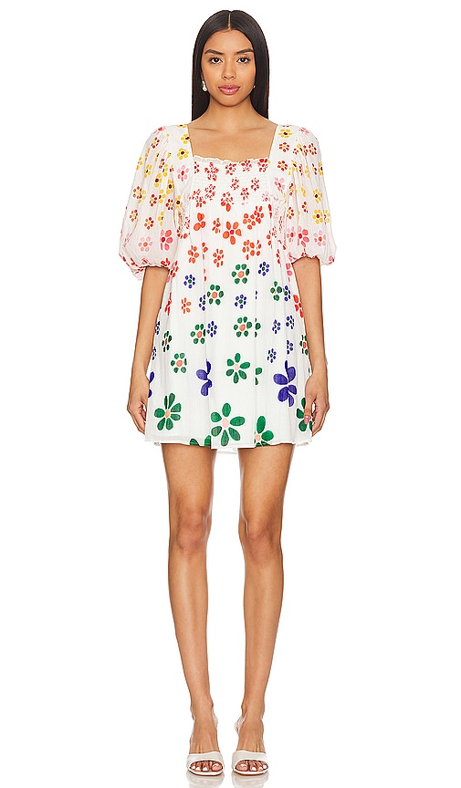 Dazed Mini Dress in Ivory. - size XS (also in S)
