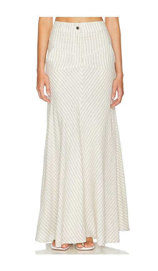 Jen's Pirate Booty Veneti Maxi Skirt in Silver Stripe