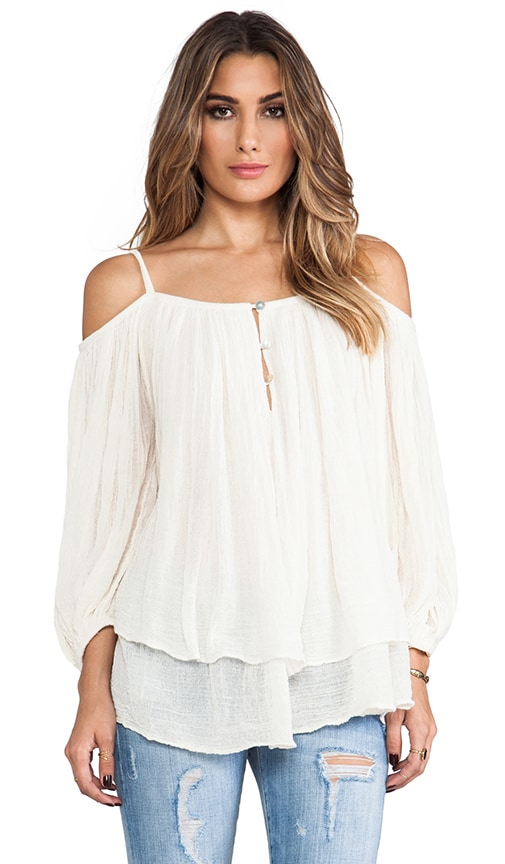 Jen's Pirate Booty Gauze Bowie Blouse in Natural | REVOLVE