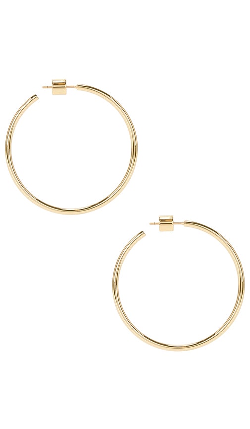 Jennifer Fisher Thread Baby Hoops In Metallic Gold