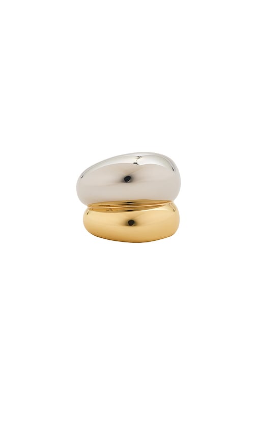 Chavez Ring in Metallic Gold,Metallic Silver. - size 6 (also in 5)