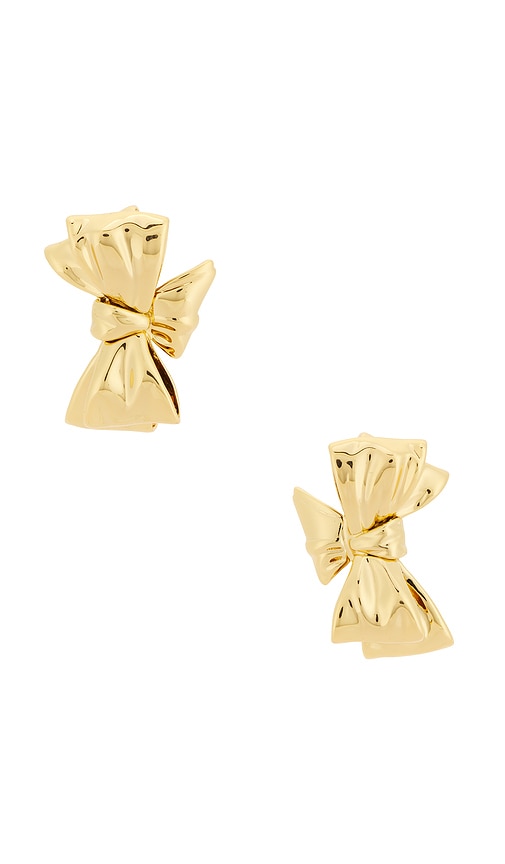 Jennifer Fisher Small Bow Earrings in Metallic Gold 177$