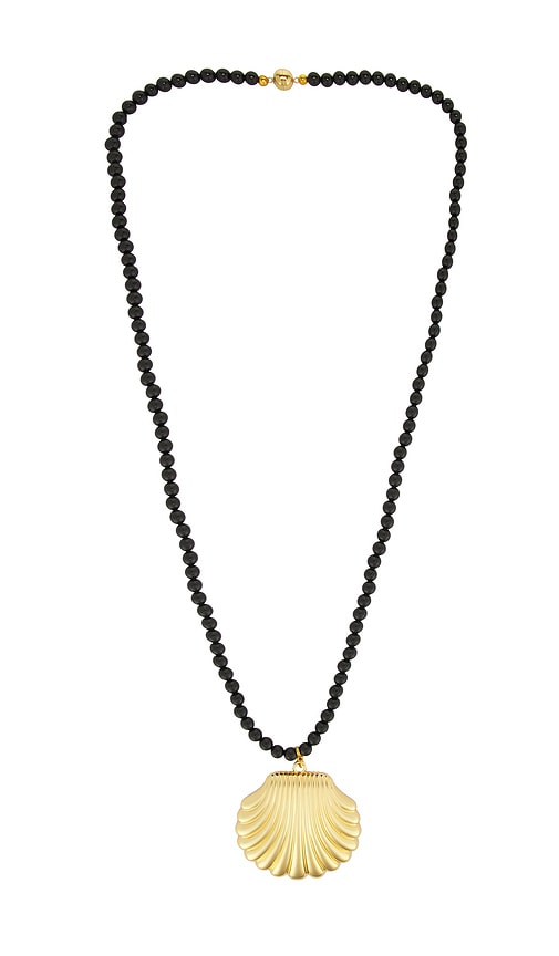 Julietta Holbox Linea Necklace in Black.