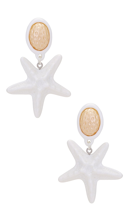 Julietta Riviera Queen Earrings In White