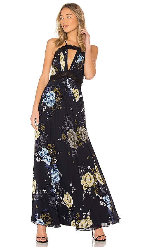 jill jill stuart yellow floral gown