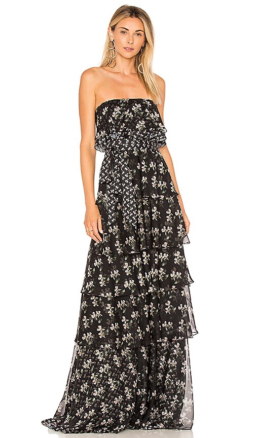 Jill jill stuart shop yellow floral gown