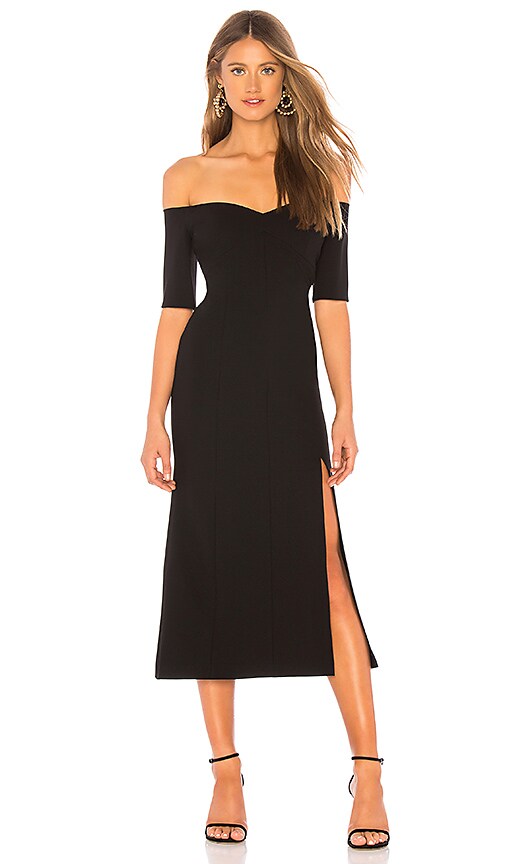 JILL JILL STUART Off The Shoulder Midi Dress in Black REVOLVE