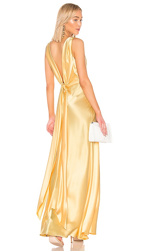 jill jill stuart crossover satin gown