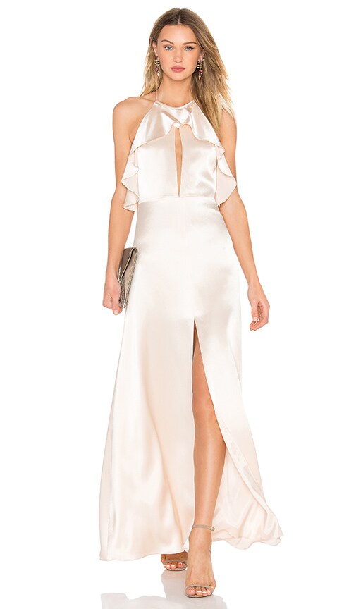 Ruffle Halter Gown