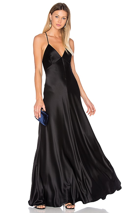 satin slip gown