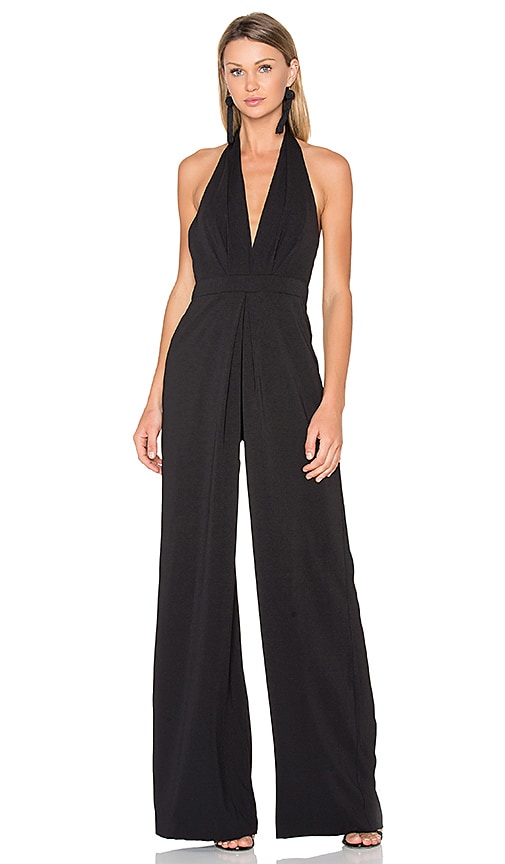 black halter jumpsuit