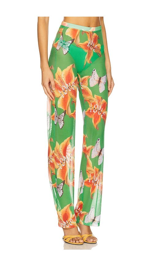 Juliet Johnstone Mesh Pant In Green