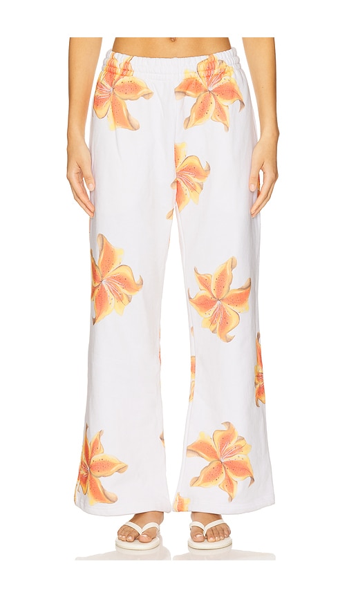 Juliet Johnstone Straight Leg Sweatpant In White