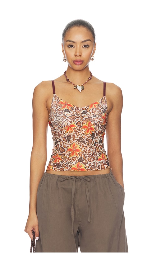 Juliet Johnstone Mesh Cami in Multi. - size L (also in M, S, XL/1X, XS)