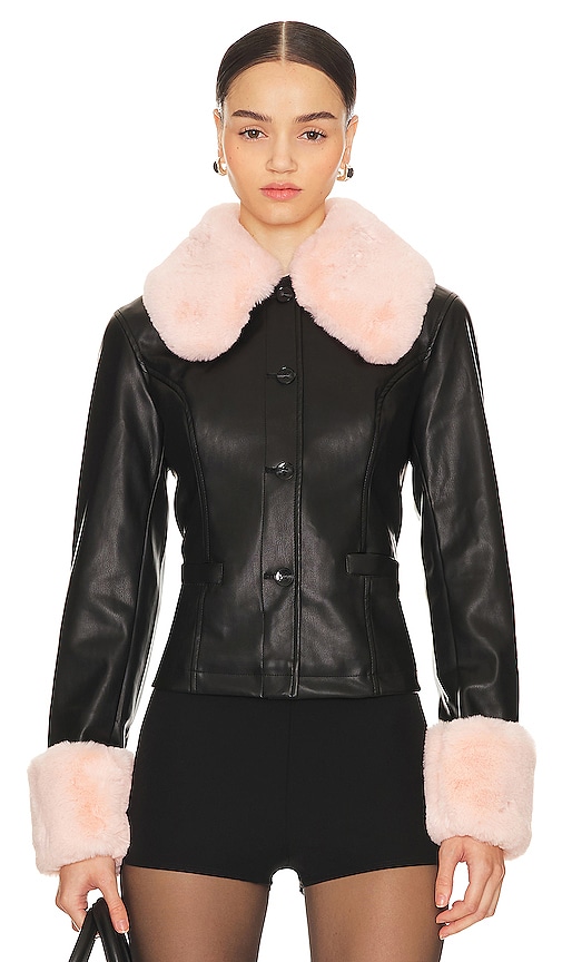 Jakke Brittany Jacket in Black & Soft Pink