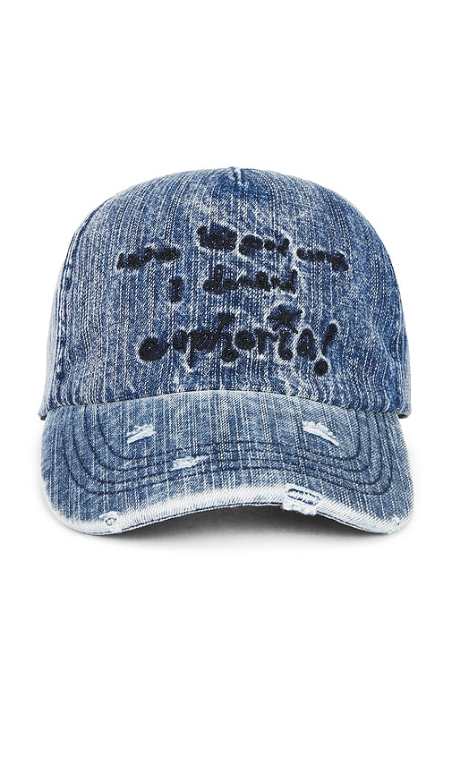 Euphoria Denim Cap in Blue.