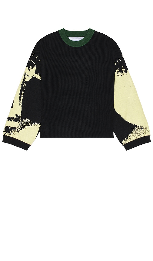 Jungle Green Plain Oversized Hollowed Knit Sweater