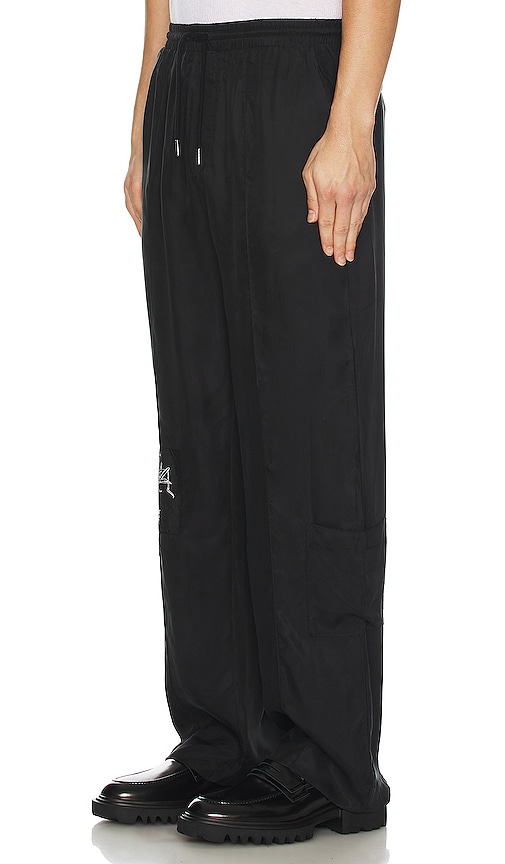 Shop Jungles Design For Peace Of Mind Cupro Pants In Black