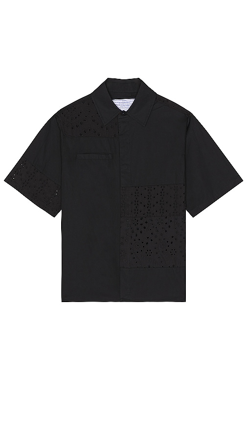 Shop Jungles Lace Button Up Shirt In Black