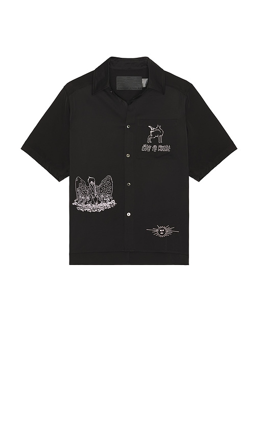 Life Is Magic Button Up Shirt in Black. - size M (also in L)